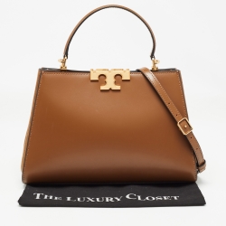 Pre Owned Tory Burch Brown Leather Eleanor Satchel
