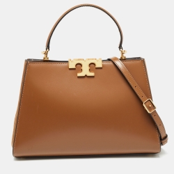 Tory Burch Brown Leather Eleanor Satchel