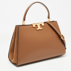 Tory Burch Brown Leather Eleanor Satchel