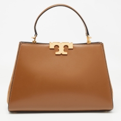 Pre Owned Tory Burch Brown Leather Eleanor Satchel