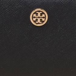 Pre Owned Tory Burch Black Leather Robinson Flap Continental Wallet