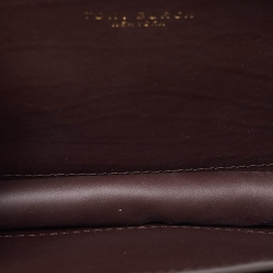 مملوكة مسبقًا Tory Burch Brown Croc Embossed Leather Small Eleanor Shoulder Bag