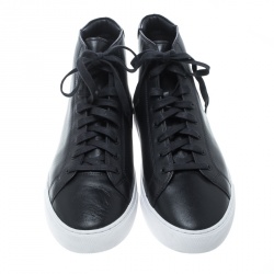 Pre Owned حذاء رياضي توري برش مرتفع من أعلى نولا جلد كحلي مقاس 40.5