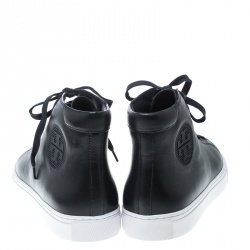 Pre Owned حذاء رياضي توري برش مرتفع من أعلى نولا جلد كحلي مقاس 40.5