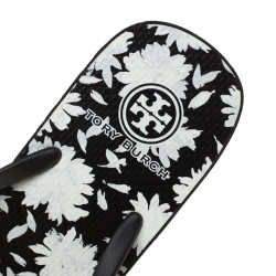 مملوكة مسبقًا شبشب بإصبع توري برش كعب روكي ثاندي PVC طباعة زهور مونوكروم مقاس 40