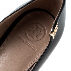 Pre Owned Tory Burch Black Leather Elizabeth Pumps Size 40