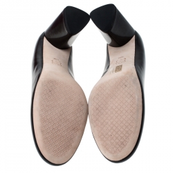 Pre Owned Tory Burch Black Leather Elizabeth Pumps Size 40