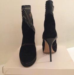 Pre Owned Tory Burch Nude Patent Leather Dahlia Cork Wedges Size 39