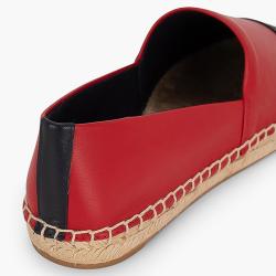 Pre Owned حذاء إسبادريل توري برش جلد نابا أحمر كتل لونية مقاس أوروبي 38