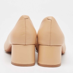 Pre Owned Tory Burch Beige Leather Benton Pumps Size 39.5