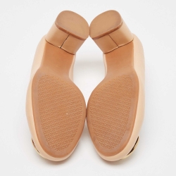 Pre Owned Tory Burch Beige Leather Benton Pumps Size 39.5