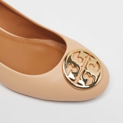 Pre Owned Tory Burch Beige Leather Benton Pumps Size 39.5
