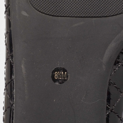 Pre Owned Tory Burch Black Quilted Patent Leather Kent Ballet Flats Size 39