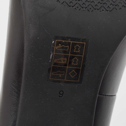 Pre Owned Tory Burch Black Leather Benton 2 Pumps Size 39.5