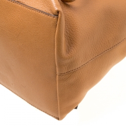 Pre Owned Tory Burch Brown Leather Brody Backpack