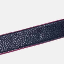 Pre Owned Tory Burch Pink Leather Robinson Buckle Belt 90CM