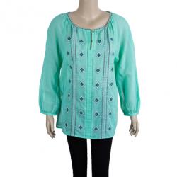 مملوكة مسبقًا Tory Burch 'Lucille' Embroidered Top M