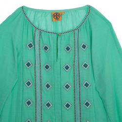 مملوكة مسبقًا Tory Burch 'Lucille' Embroidered Top M