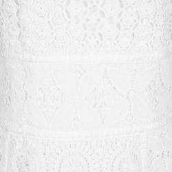 Pre Owned Tory Burch White Lace Sleeveless Margaux Dress M