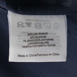 Pre Owned Tory Burch Navy Blue and White Floral Printed Cap Sleeve Victoria Dress M