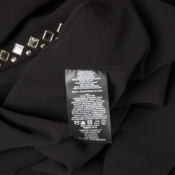 Tory Burch Black  Mirror Embellished Silk Abaya and Scarf Set S