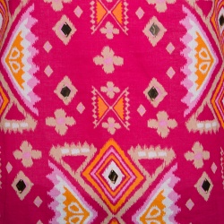 Pre Owned Tory Burch Pink Printed Cotton Embellished Long Sleeve Top S