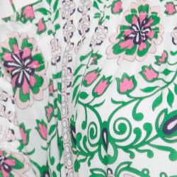 Pre Owned Tory Burch Floral Garden Party Printed Silk Belted Asilomar Midi Dress S