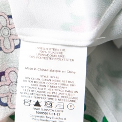 Pre Owned Tory Burch Floral Garden Party Printed Silk Belted Asilomar Midi Dress S