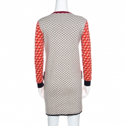 Tory Burch Multicolor Cotton Zip Front Sweater Dress M