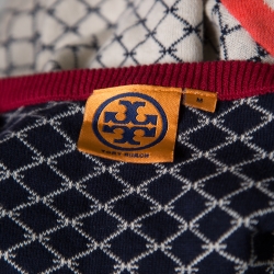 Tory Burch Multicolor Cotton Zip Front Sweater Dress M