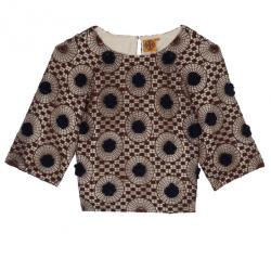 Tory Burch Crochet Silk Top L