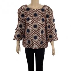 Tory Burch Crochet Silk Top L