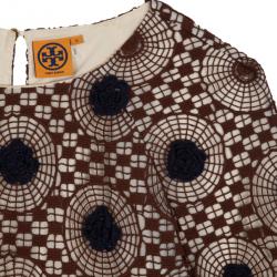 Tory Burch Crochet Silk Top L