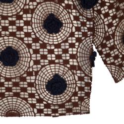 Tory Burch Crochet Silk Top L