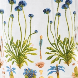 Pre Owned Tory Burch White Cotton and Linen Cornflower Embroidered Emilia Dress M