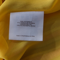 Pre Owned Tory Burch Orange and Pink Striped Linen A Line Dress S