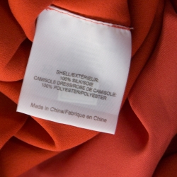 Tory Burch Orange Silk Blaze Maxi Kaftan Dress S