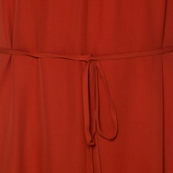 Tory Burch Orange Silk Blaze Maxi Kaftan Dress S