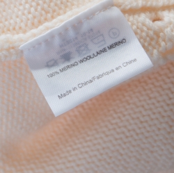 Pre Owned Tory Burch Cream Open Knit Wool Leona Sweater S 