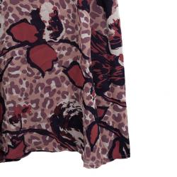 Pre Owned Tory Burch Silk Printed Maxi Dress L