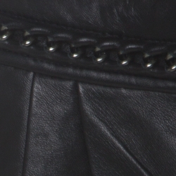 Pre Owned Tory Burch Black Leather Chain Detail Shorts S