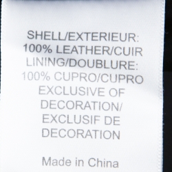 Pre Owned Tory Burch Black Leather Chain Detail Jacket M