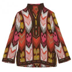 Tory Burch Multi Color Ikat Tunic Top S