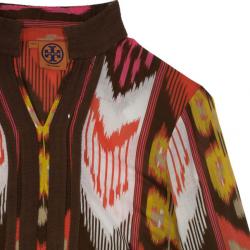 Tory Burch Multi Color Ikat Tunic Top S