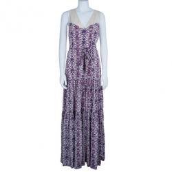 Tory Burch Logan Printed Maxi Dress L