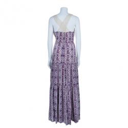 Tory Burch Logan Printed Maxi Dress L