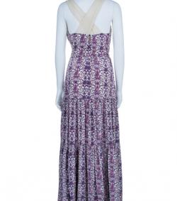 Tory Burch Logan Printed Maxi Dress L