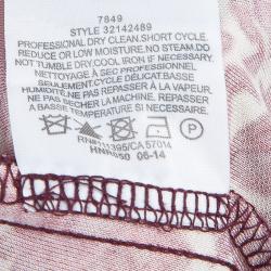 Pre Owned Tory Burch Red Jersey Floral Printed Long Sleeve Dress M