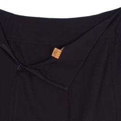 Pre Owned Tory Burch Brown Leather Trimmed Skirt M