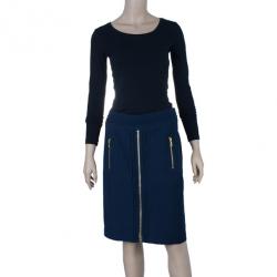Pre Owned Tory Burch Navy Rosalyn Skirt S